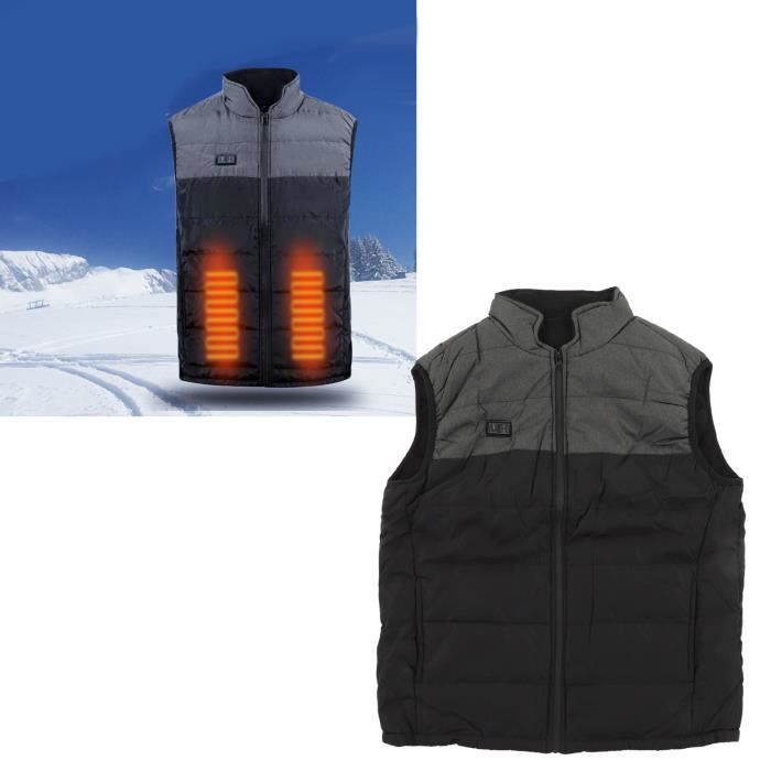 seenlast Veste Chauffante Femme, Gilet Chauffant Femme avec Batterie 10000mAh 5V Incluse, Doudoune Chauffante avec Chauffage 4 Zones et 3 Niveaux pour Ski Moto Chasse Camping, Lavable en Machine