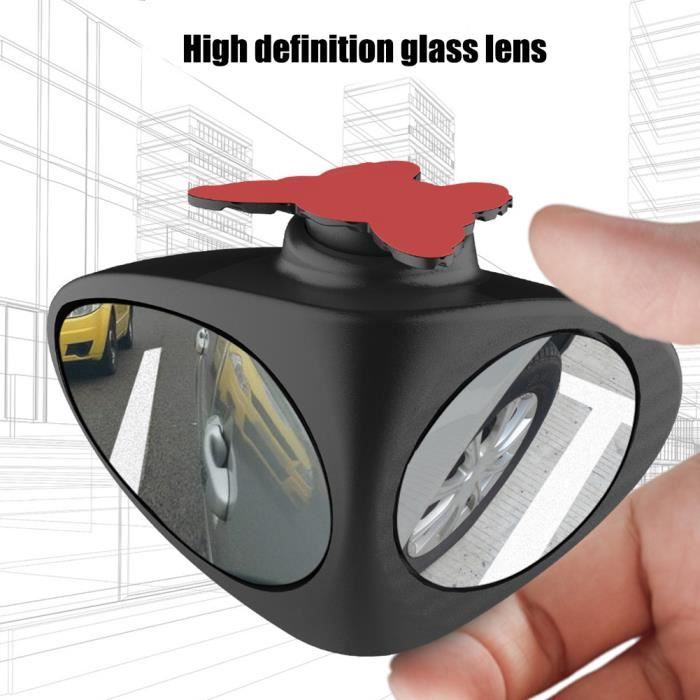 Paire Miroirs Noir Ou Blanc 2 Pcs/Ensemble Miroir De Point Aveugle De Voiture Réglable à 360 Degrés Miroir Circulaire Pour Stationnement Rétroviseur Miroir Auxiliaire Sécurité