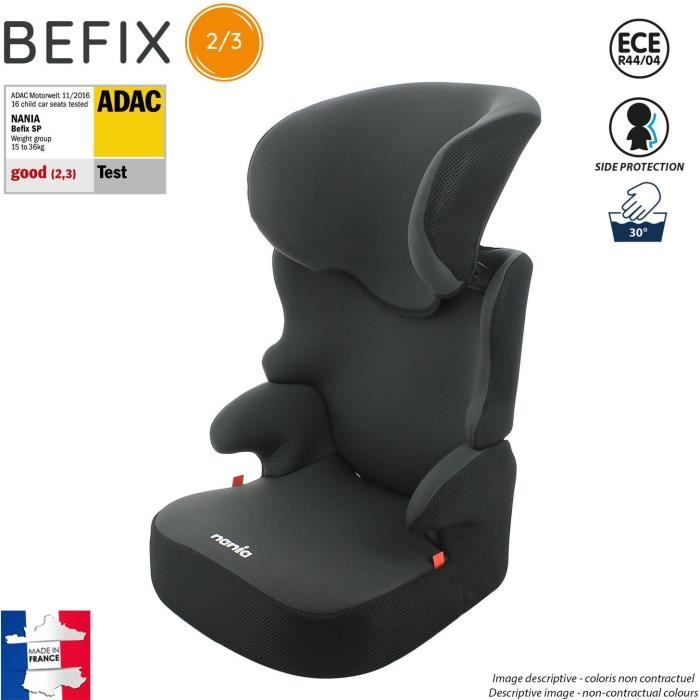 Siège auto rehausseur bas isofix groupe 2/3 avec dossier réglable (Noir) -  Achat / Vente siège auto Siège auto rehausseur bas i - Cdiscount