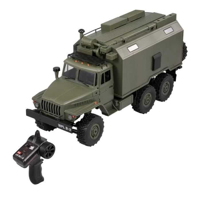 Voiture Télécommandée 1/10 Hylukon - Camion Militaire 4WD - Tout-Terrain - Vitesse 6km/h - Cadeau Enfants/Adultes