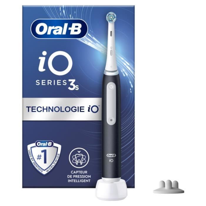 Brosse À Dents Électrique Oral-B iO 3S - Noir - Mixte - Adulte - Brossette ronde - Capteur de pression