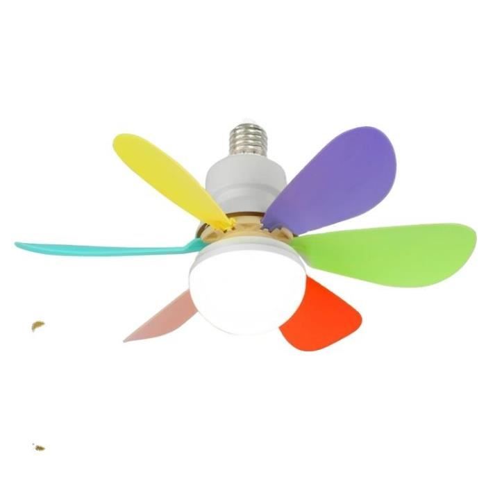 Ventilateur de plafond - PRUMYA - Modèle avec lumière - 3 vitesses - Télécommande - Douille E27 - Prumya