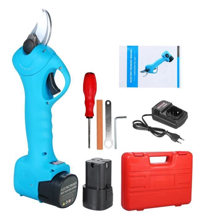 Sécateur Électrique OUTIGO Sans Fil - Taille Branches 25mm, Batterie 21V Pour Jardinage