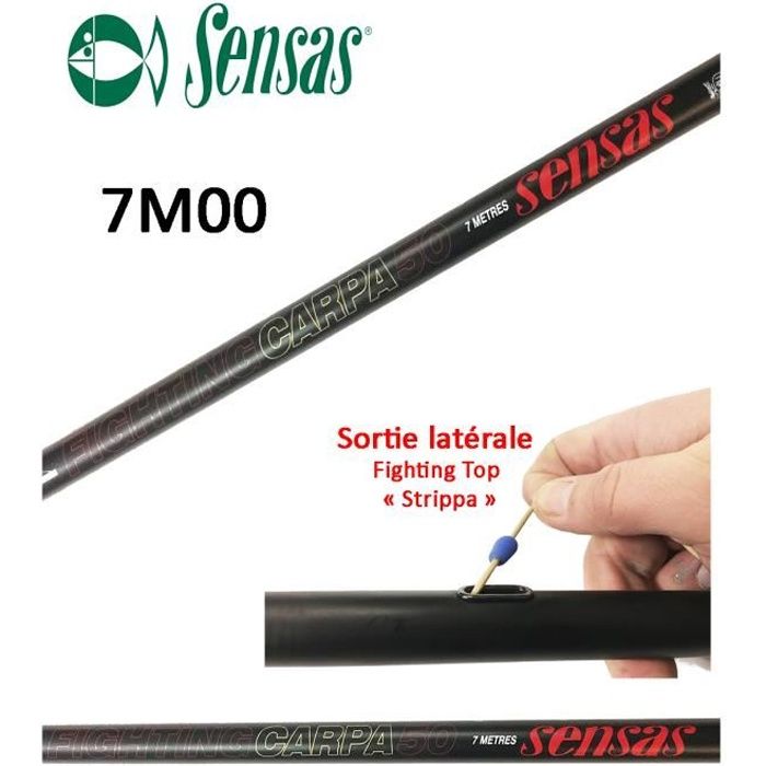 Canne Gros Poisson Sensas Fighting 7M00 (avec sortie Strippa, Fighting