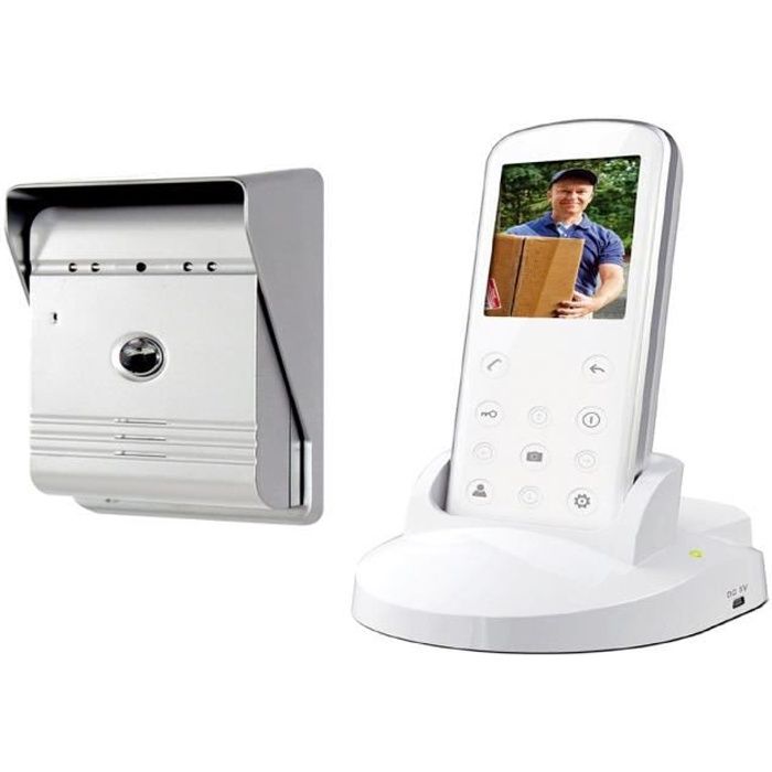 Photo de smartwares-interphone-video-sans-fil-vd36w-24-avec-combine-portable