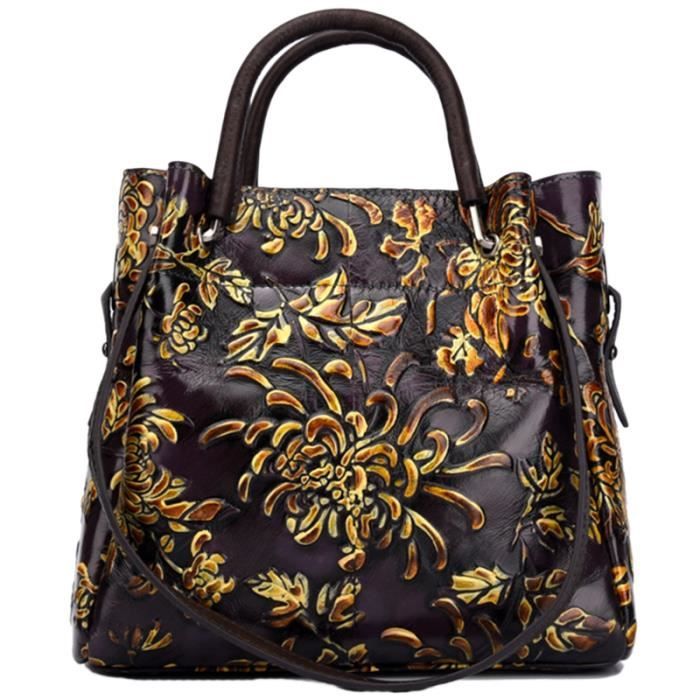 Sac à Main Bandoulière Femme En Cuir De Vache Véritable - Neuf Sans étiquettes - Couleur Comme Photo