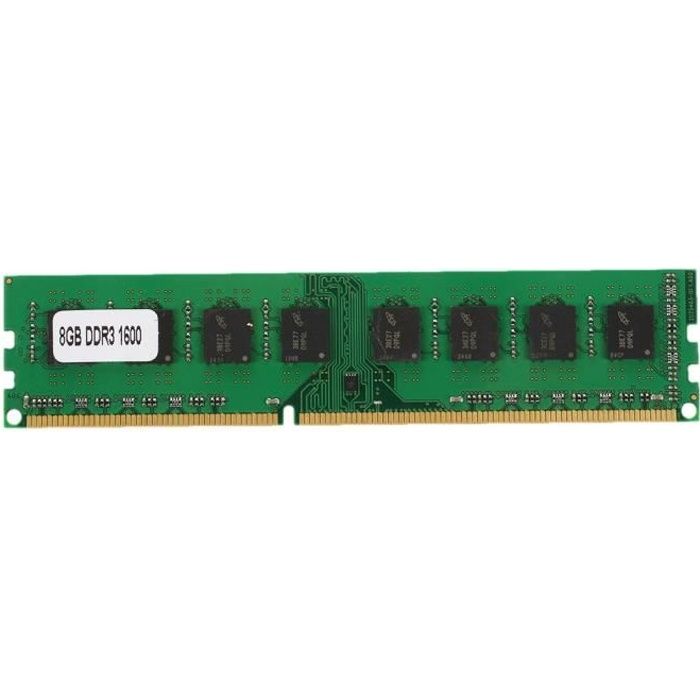Shumo 8 Go de memoire DDR3 PC3-12800 1600MHz PC DIMM Memoire RAM 240 Pin pour PC