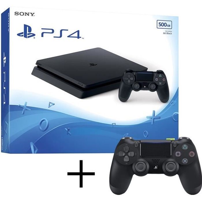 Console salon - Sony - PS4 Slim 500Go - Noir - 2 manettes max - Plateforme PS4 Reconditionné -  reconditionné disponible sur Cdiscount Seconde Vie