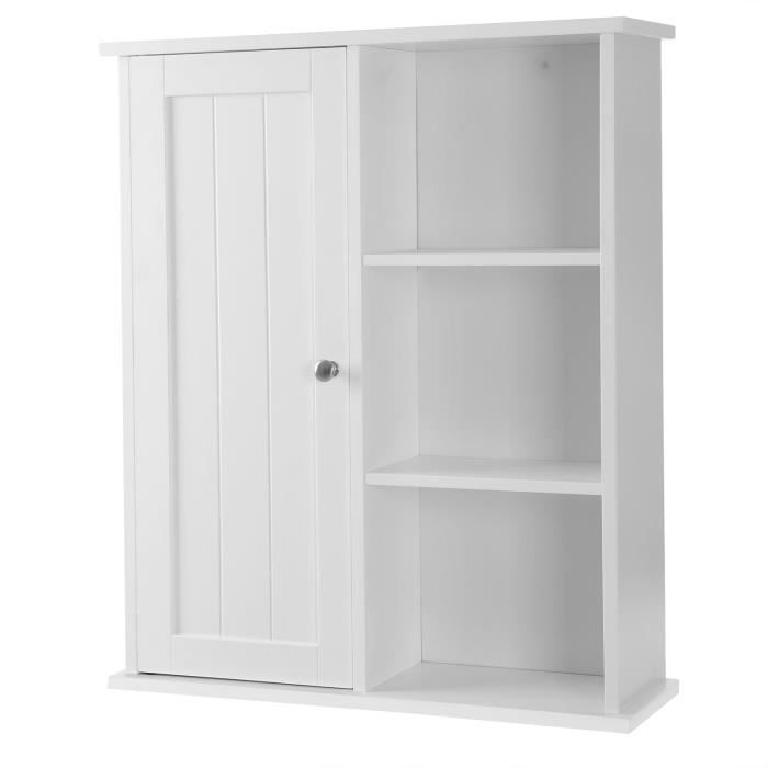 Vasagle armoire murale, meuble de rangement suspendu pour salle de