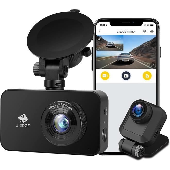 ZEdge Caméra de tableau de bord WiFi Full HD 1920 x 1080 avant et