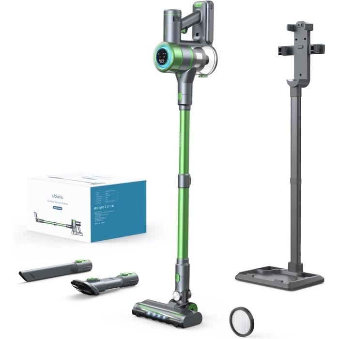 Lubluelu Aspirateur Balai Sans Fil 27000pa - 220W, 50min Autonomie, Brosse Anti-Emmêlement, Pour Poils Animaux
