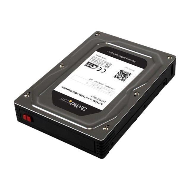StarTech.com Boîtier Adaptateur en Aluminium pour DD / SSD SATA 2 5 vers 3 5 jusqu'à 12 5 mm Convertisseur DD / SSD SATA 2 5 à 3 5 Boitier externe 2.5 SATA 6Gb/ SATA 6Gb/ pour... - vue 2