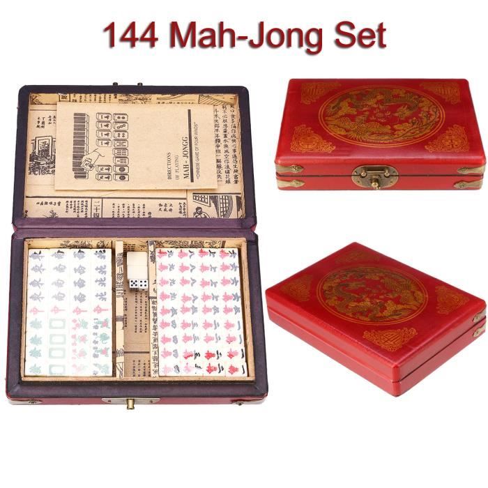Yajimsa Ensemble Mahjong Chinois 144 numéroté Mahjong