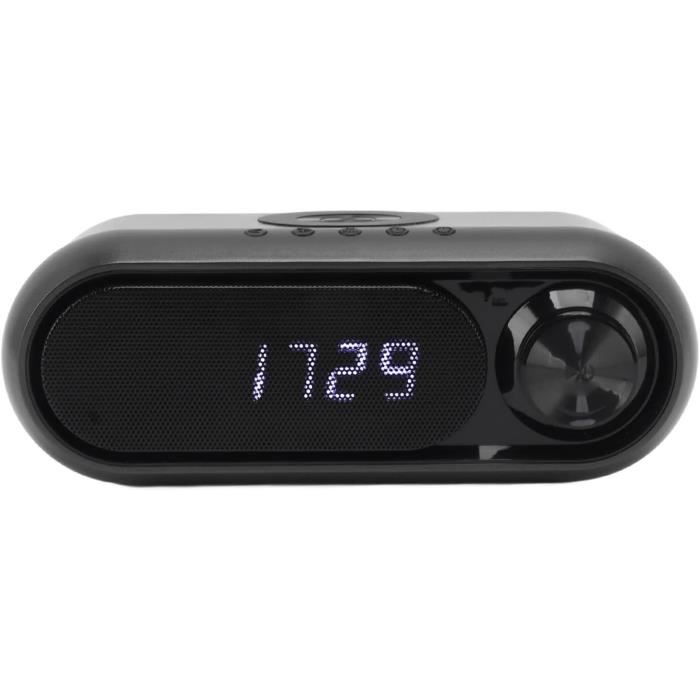 Radio-réveil Numérique pour Chambre à Coucher, Horloge FM de Chevet avec Haut-Parleur Bluetooth sans Fil, éclairage RVB, Grand écran Miroir, Double Alarme, Charge de Type C, pour