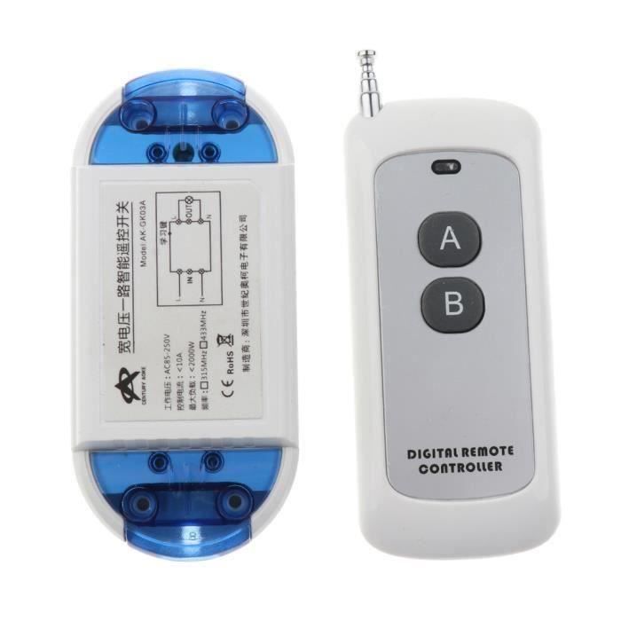 1r 2w)Commutateur connecté WiFi et RF 433 MHz Télécommande sans fil