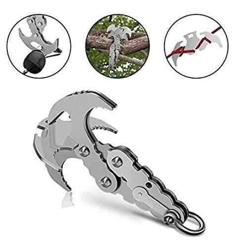 Mousquetons Grappling pliant, Grappin pliant survie Griffe Crochet multifonctions en acier inoxydable pour camping en plein air Randonnée Arbre Rocher Alpinisme