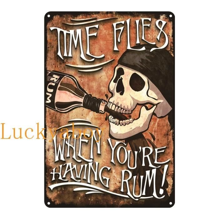 Panneau Mural Vintage En Métal Étain "Zonkers" - Style Années 70 - 30x20cm - Look Rouillé Rétro