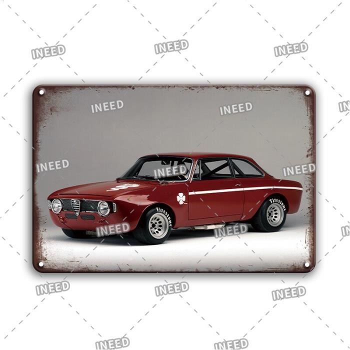 Affiche Vintage en métal Alfa Romeo,Garage,grotte,homme,décoration