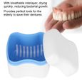 Boîte Pot pr Dentier Orthèse Soin Protège-dent Dentaire Rangement Rinçage Panier -LON-1
