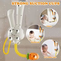 Jouet De Bain Lapin Électrique - 3 Modes De Pulvérisation - Pommeau De Douche - Automatique - Cadeau Bébé 1-4 Ans - Garçon Fille