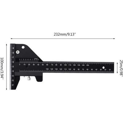 Règle De Coupe Type L 30cm En Alliage D'Aluminium - Outil Précis Pour Menuiserie Et Bricolage
