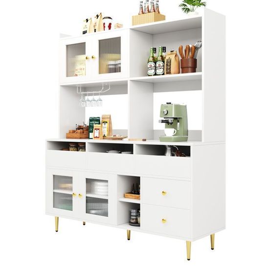 Buffet De Cuisine Avec éclairage LED,Vitrine,Meuble De Rangement Avec Etageres Reglables Et Porte Coulissante En Verrebuffet Haut Pour Cuisinesalon Et Salles A Manger120x35x167cm Blanc 92341455 Buffet De Cuisine Avec éclairage LED,Vitrine,Meuble De Rangement Avec Etageres Reglables Et Porte Coulissante En Verrebuffet Haut Pour Cuisinesalon Et Salles A Manger120x35x167cm Blanc 92341455