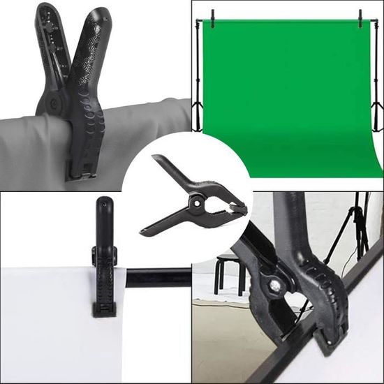 Lot De 10 Pinces à Ressort En Nylon Noir 4 Pouces - Multifonction Pour Bricolage, Modélisme, Photo