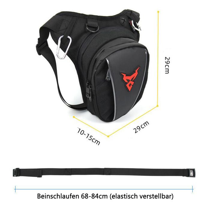 Sacoche De Jambe Motard Homme - Protège-cuisse Cuir Pour Accessoires Et Téléphone