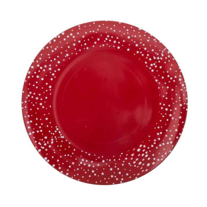 Assiette De Présentation Noël - 33 Cm, Motif Flocon Argent, Pour Fêtes - 14