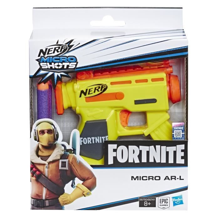 Nerf Fortnite MicroShots Micro grapleur Mini Dart-Fire Blaster Fortnite Grappler Equipment Design avec 2 fléchettes officielles Nerf Elite