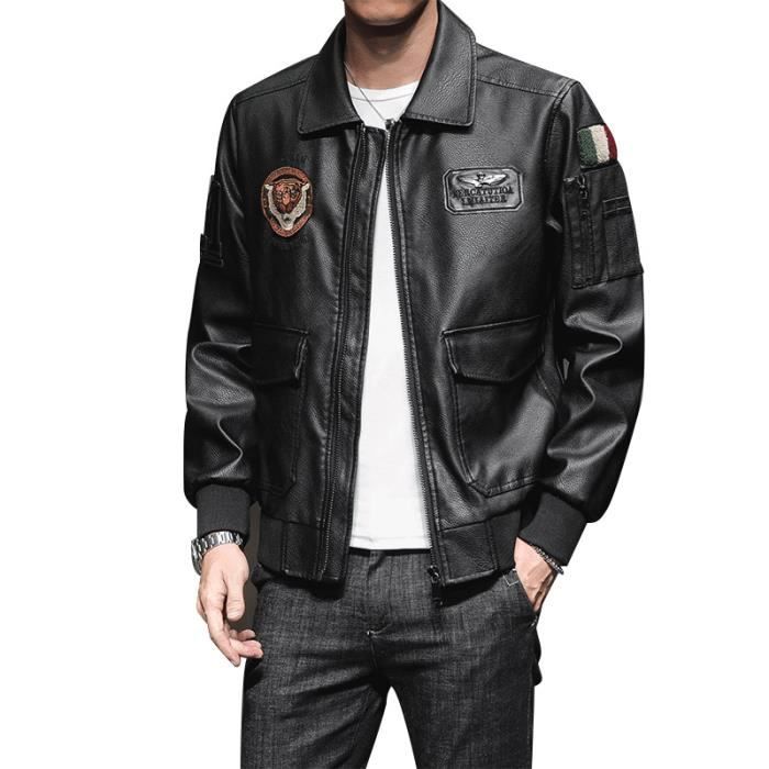 Simili cuir veste homme deals