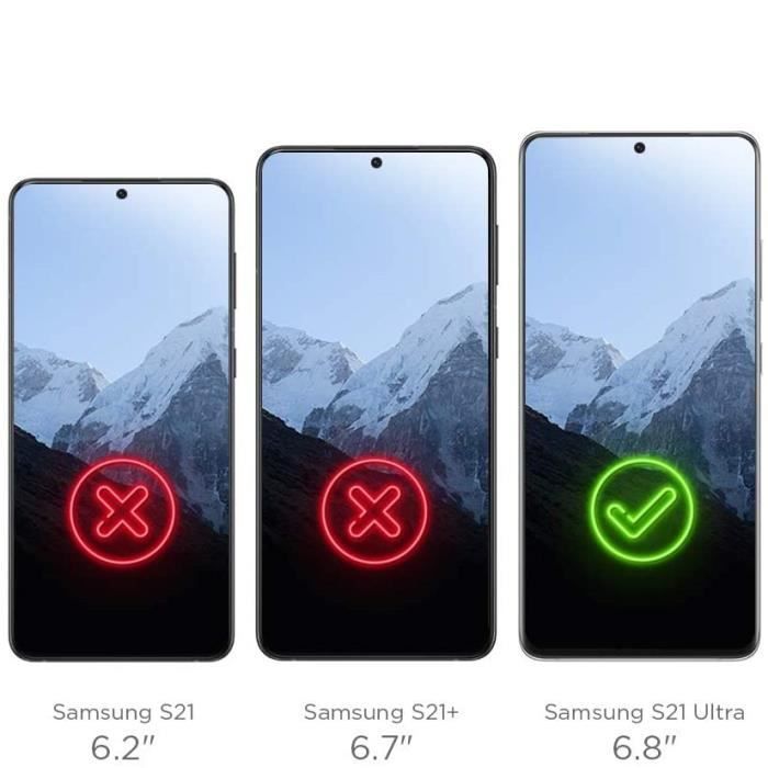 Protection en verre trempé avec bordures pour Samsung Galaxy S21