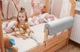Tour de lit bebe protection enfant 90 cm - contour de lit bébé complet respirant protège-lit bord en mousse  Gris Clair Velours-2