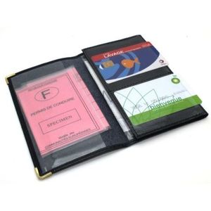 Porte-Permis Ancien Modèle - Coque Transparente Protection - Format 22,5x11cm - Pour Permis Rose Carton