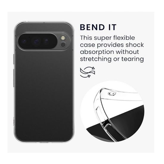 Coque Complète Pour Google Pixel 10 Pro XL - Avec 2 Verres Trempés + Protecteur Caméra - Silicone Doux - Noir