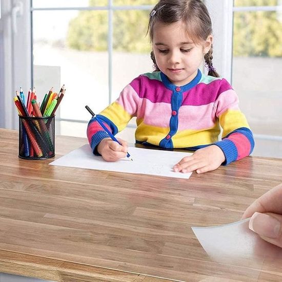 Sous-main Transparent Antidérapant - 40x60 Cm Ou 60x60 Cm - Protection De Table En PVC, Pour Bureau Ou Salle à Manger - 12