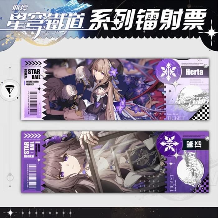 Honkai Star Rail Ticket Marque Page Cool Anime Merch Laser Marque-Page ...