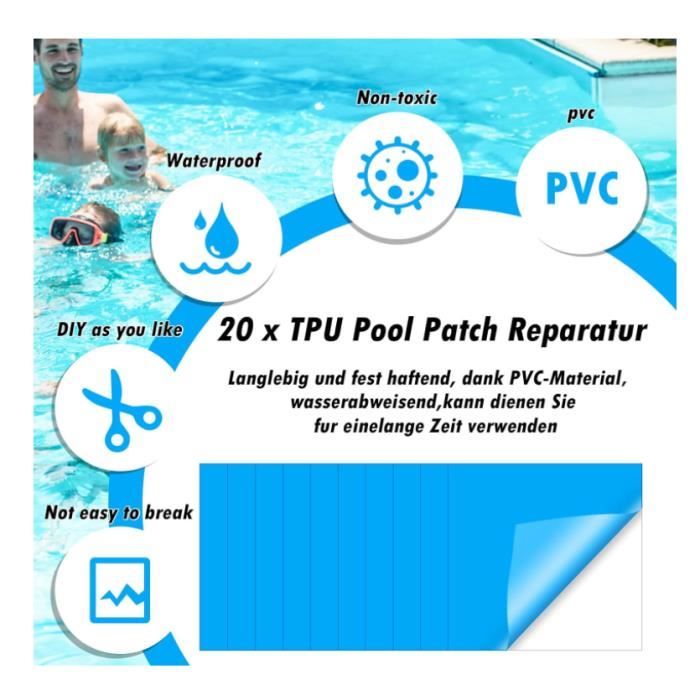 Kit De Réparation De Piscine Auto-adhésif - Ruban TPU 10x150cm, étanche Sous L'eau, Pour Liner, Tente, Jouets Gonflables