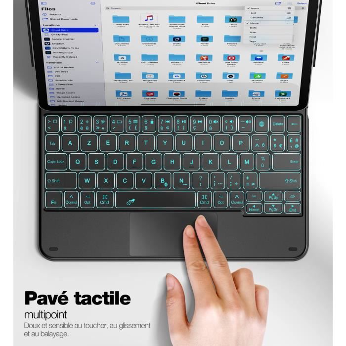 Dracool Étui Clavier pour iPad 10eme Génération 2022 10,9 Pouces Clavier  avec Pavé Tactile Trackpad Magic Type Keyboard Rétroéclairé - Cdiscount  Informatique