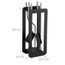 Relaxdays Serviteur De Cheminée 5 Pièces – Acier Noir Pince Pelle Balai Tisonnier – Accessoire Feu