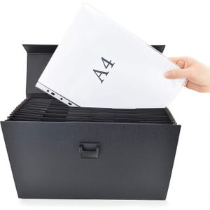 Boîtes Rangement Documents JIANTA - Lot De 2 - Transparent A4 - Plastique Avec Couvercle - Organisateur Papiers