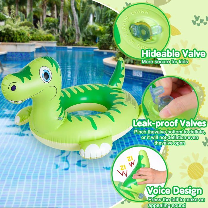 Anneau De Piscine Gonflable Dragon, Noir, Pour Enfant, Jouet Aquatique Neuf