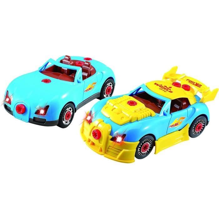 Voiture de course à démonter,Jouet Voiture assemblage avec lumières