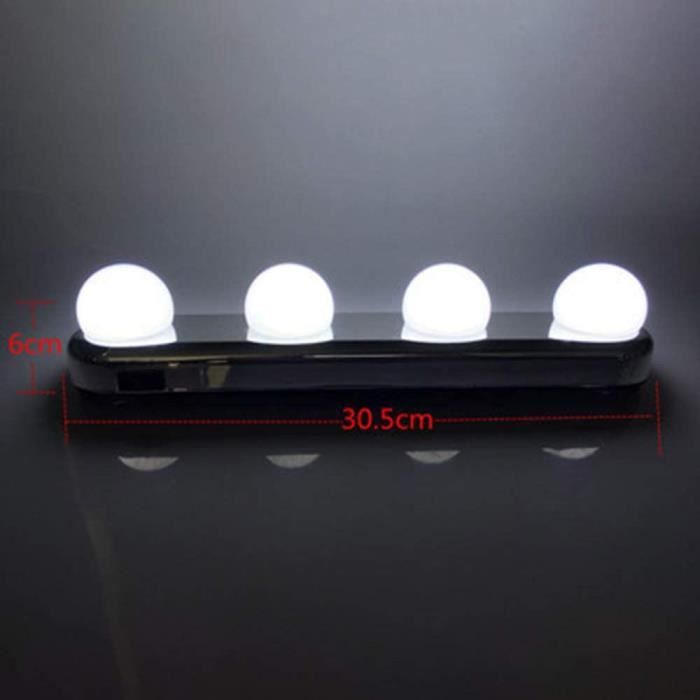 Lampe Maquillage LED 4 Lumières - Rechargeable Sans Fil Avec Ventouse