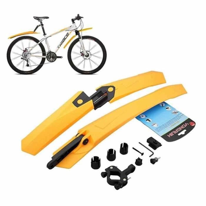 Garde boue garde boue de velo de montagne a degagement rapide ailes avant et arriere de vtt pieces de bicyclette de Type Rouge Cdiscount Sport