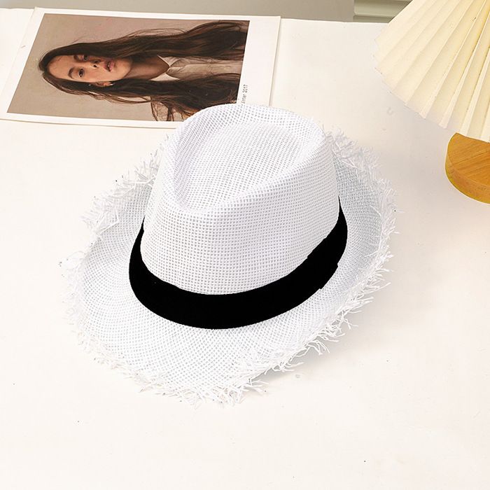 Chapeau Fedora Panama Unisexe - Tour De Tête 57 Cm, Bord 4 Cm, Style Trilby été