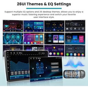 Autoradio 1 DIN 6.9" Écran Tactile Avec CarPlay & Android Auto Sans Fil – Bluetooth 5.0, FM, Miroir, Caméra Arrière, EQ, USB Type-C