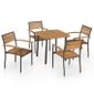 Salon De Jardin Acier Bois