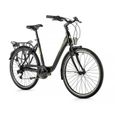 Vélo de ville musculaire Leader Fox Domesta 2023 - cadre alu femme - noir - 7 vitesses-0