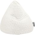 Pouf en peluche Fluffy Hearts XL blanc - SITTING POINT - 70x110 cm - pour adulte - intérieur-0